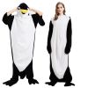 Wearable Penguin Blanket Hoodie Sleeping Bags for Adults